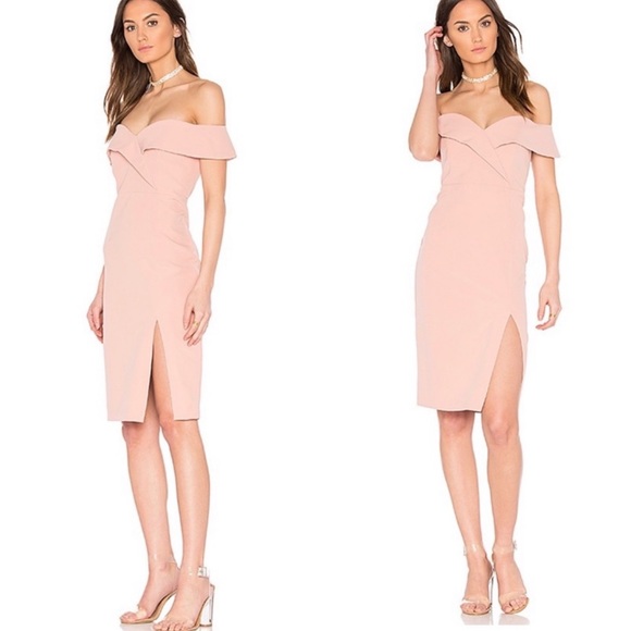 Bardot Dresses & Skirts - Bardot Bella Off Shoulder Midi Dress Peach Sz XS